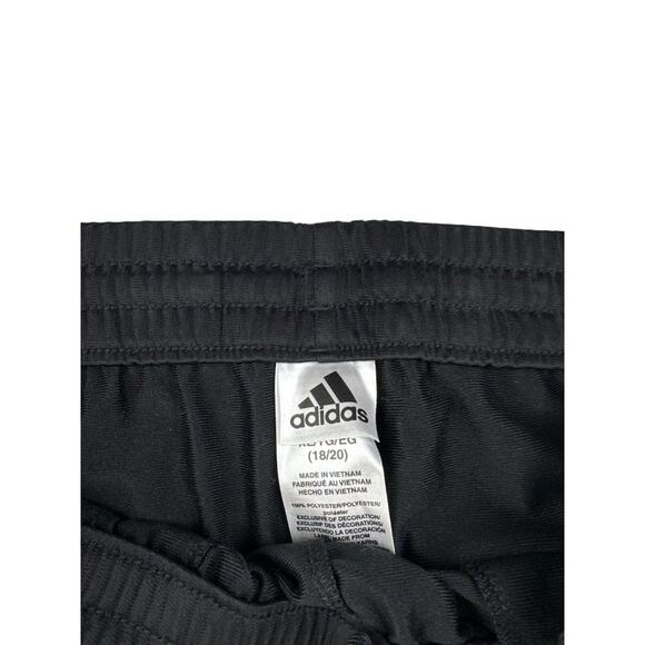 Adidas - Essentials Warm Up Open Hem 3 Stripes Track Pants in Black & White - Picture 2 of 3